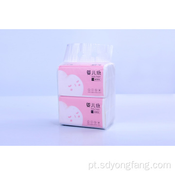 Papel higiênico facial de tecido para bebês com pacote rosa